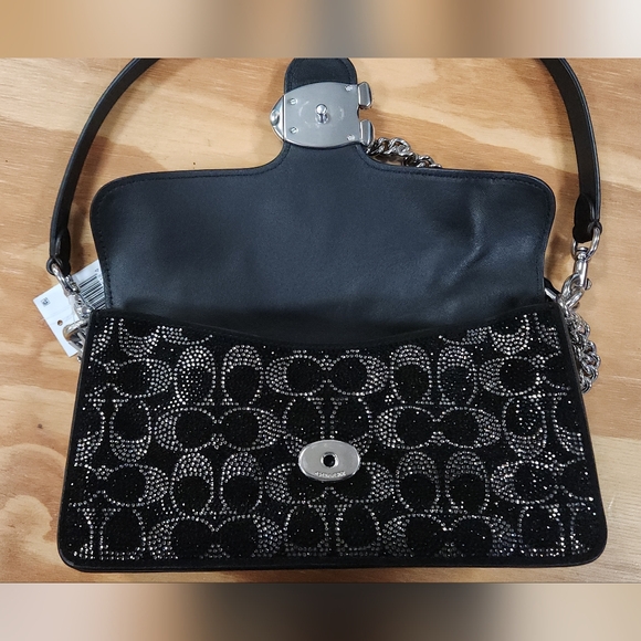Coach Tabby 26 In Black And Silver Crystal Signature - Picture 13 of 15